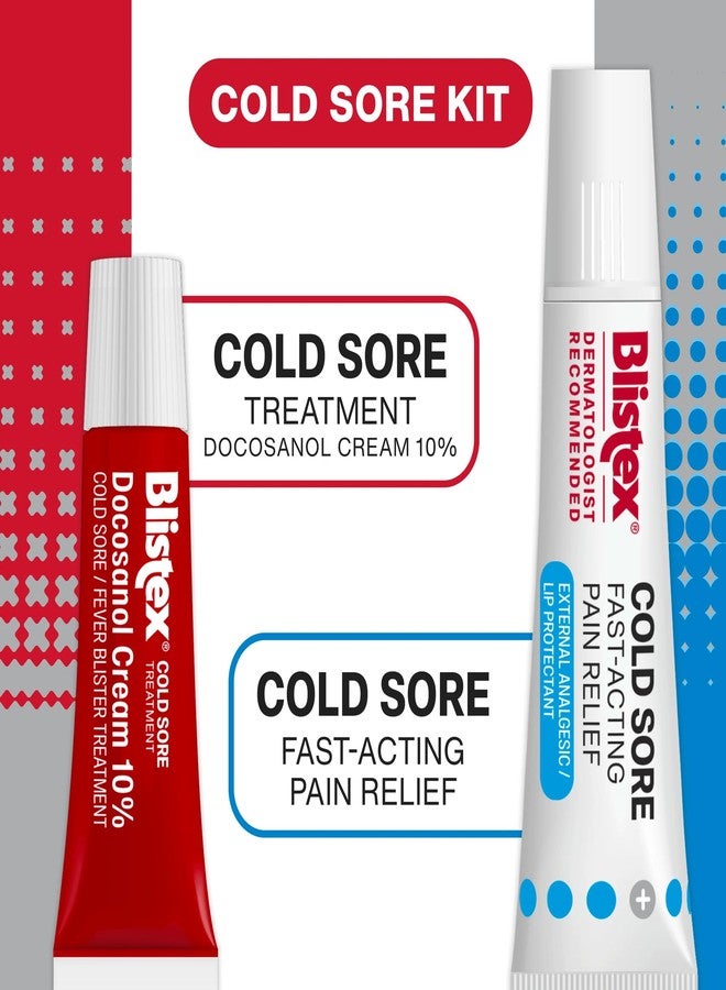 Blistex Cold Sore Kit – Cold Sore/Fever Blister Treatment Docosanol Cream 10% Shortens Healing Time (2g/0.7oz) – Fast-Acting Pain Relief Cream with Maximum Strength Lidocaine (4.25g/0.15oz) - Image 3